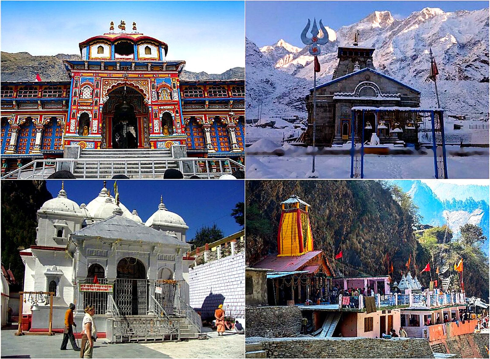 Char Dham temples — Badrinath, Kedarnath, Gangotri and Yamunotri